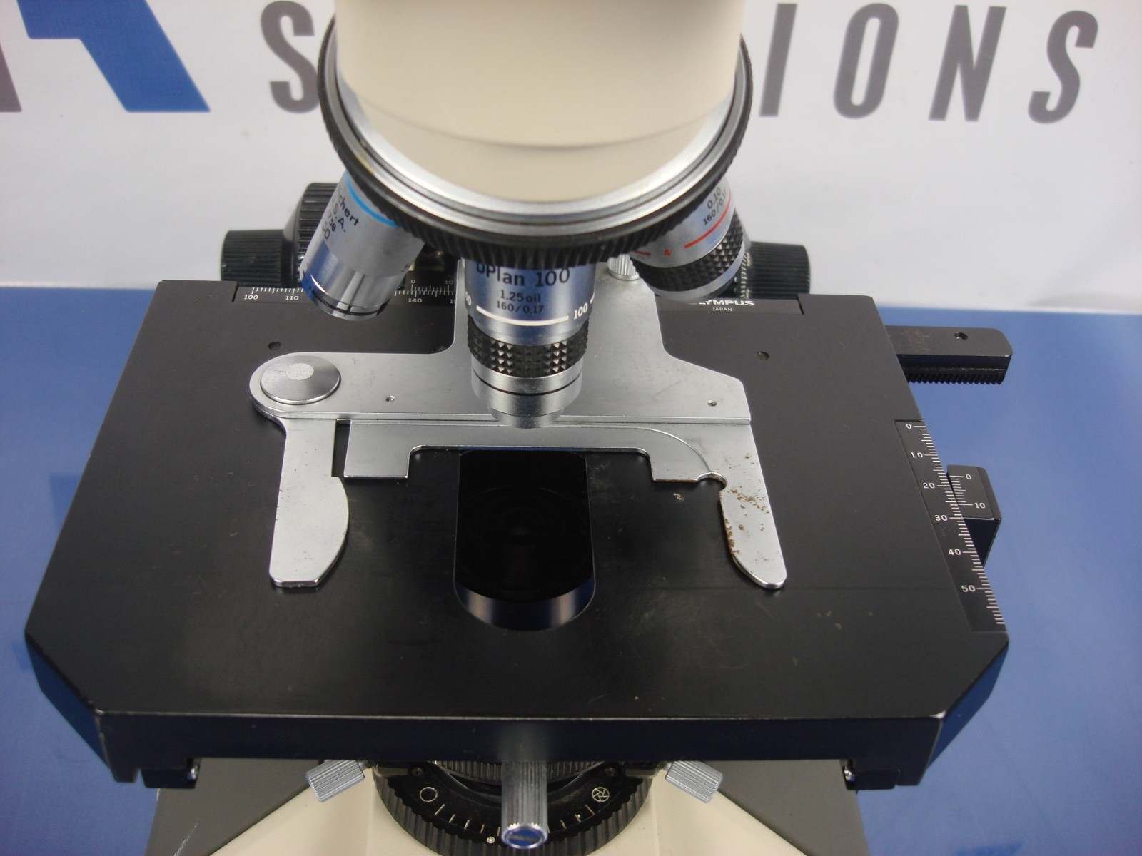 Olympus BH-2 Microscope 4x, 10x, 40x, 100x Oil, 50x Oil with Eyepiece 10×18 WF