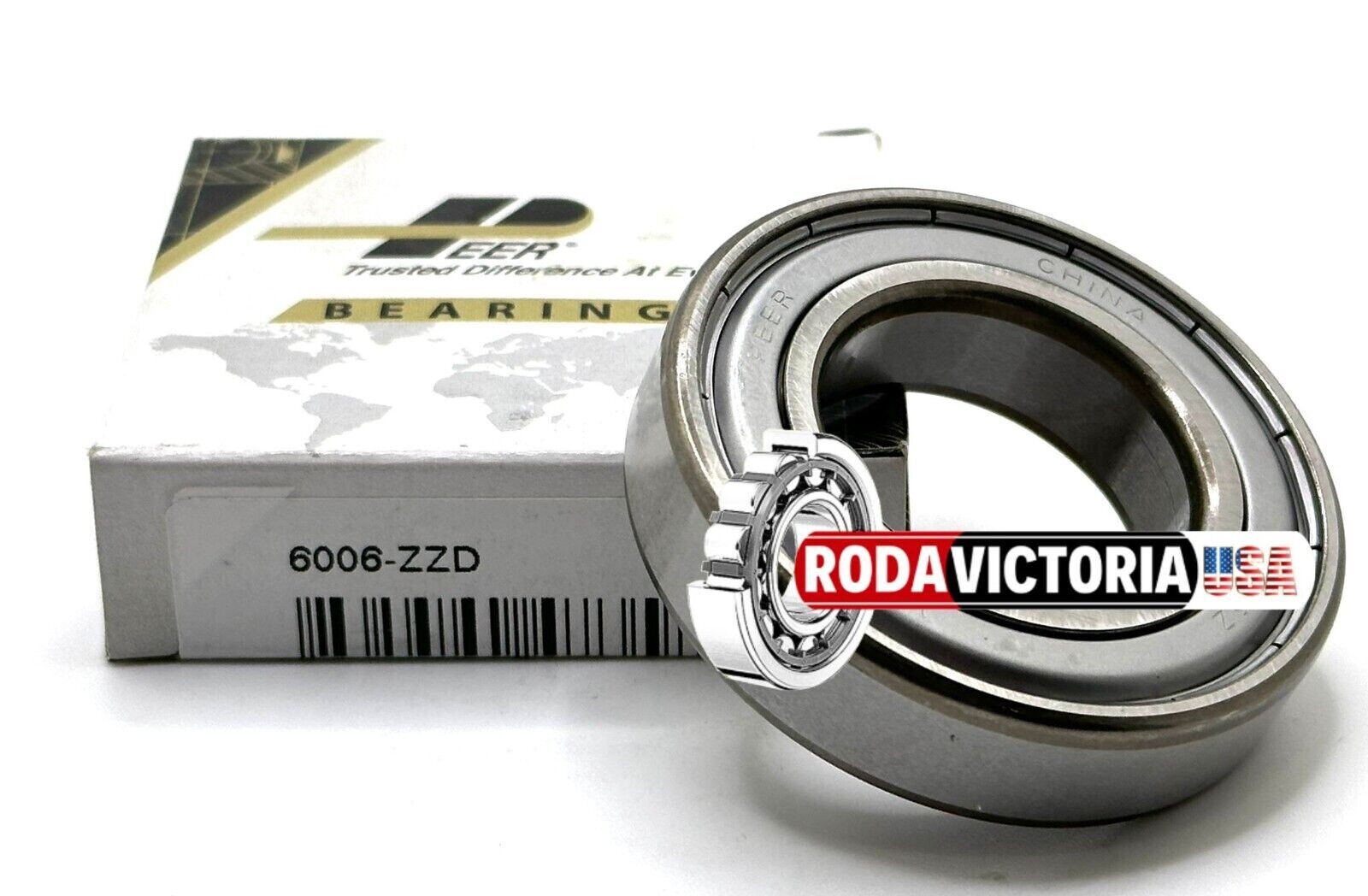 PEER 6006 ZZD DEEP GROOVE BALL BEARING, METAL SHIELDED 30x55X13mm