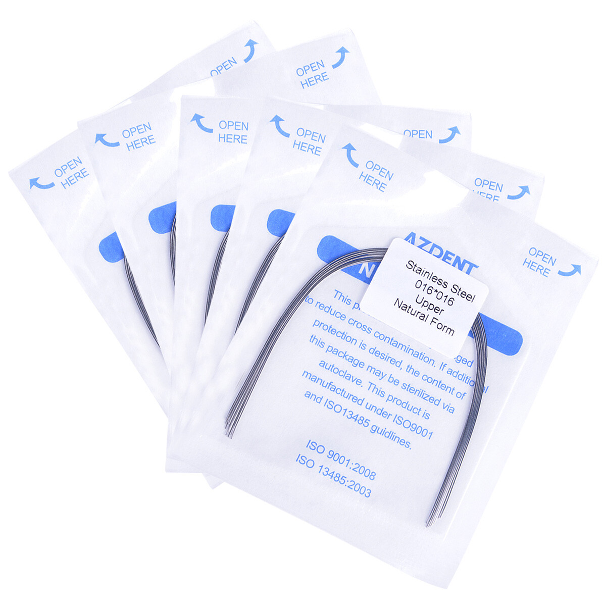 Dental Orthodontic Arch Wire Stainless Steel Rectangular Ovoid/Natural Form
