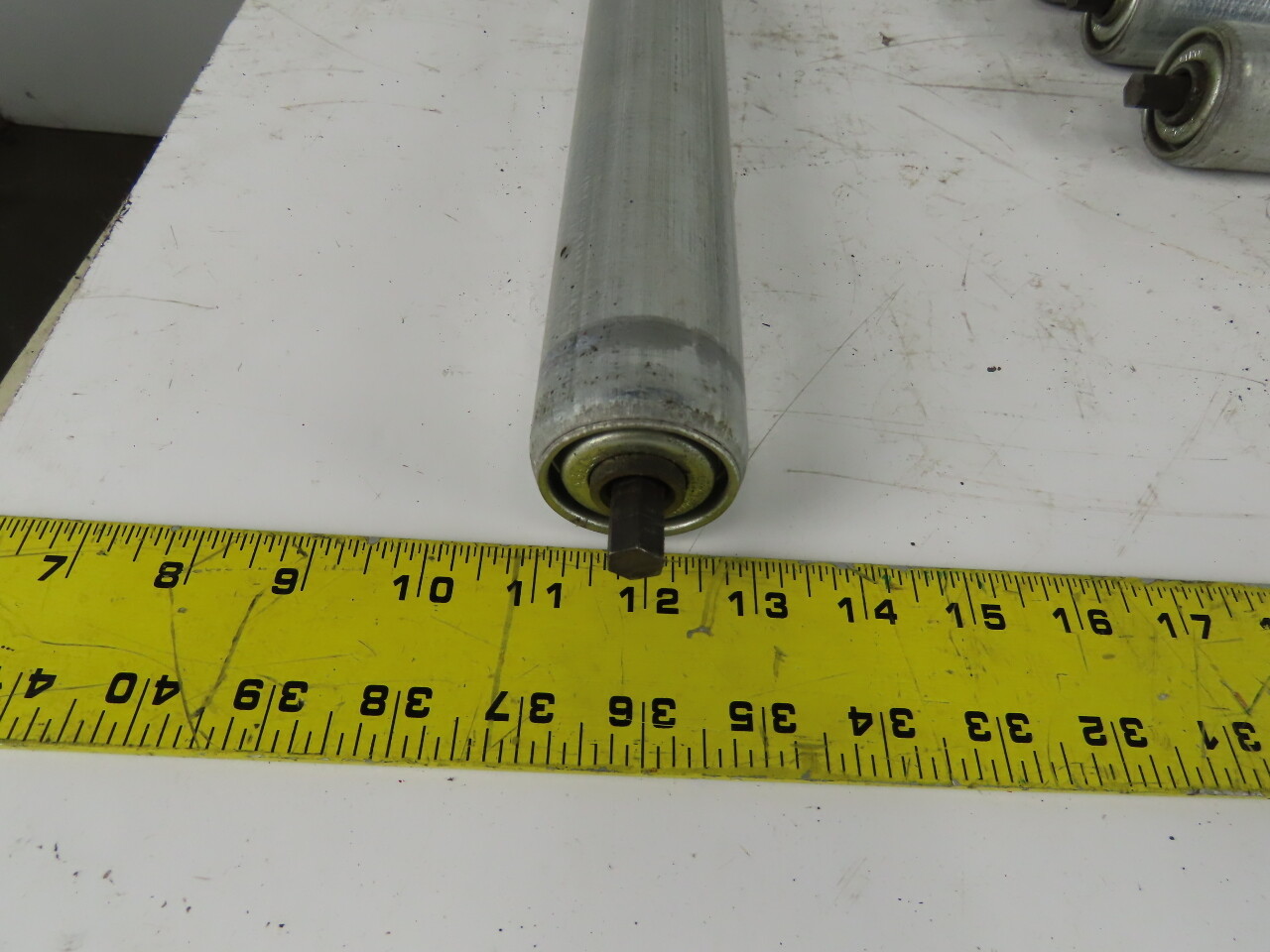 QTY 5 Hytrol G-03922 1.90 OD 31″ BR BF Gravity Roller Galvanized 7/16″Hex Axle