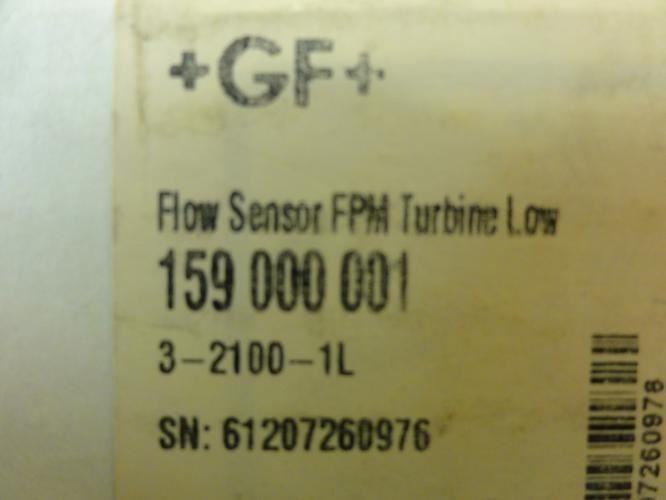 207247 New-No Box; Georg Fischer 159-000-001 Turbine Flow Sensor