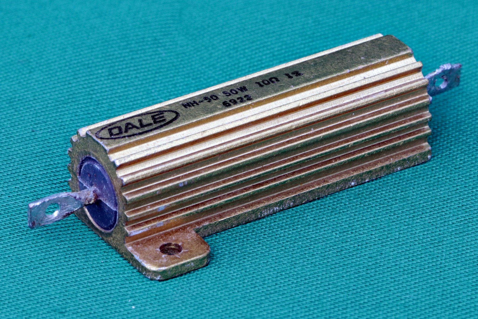 DALE 10 Ohm 50 Watt POWER RESISTOR NH-50 1% Vintage ~ WIRE WOUND CHASSIS MOUNT
