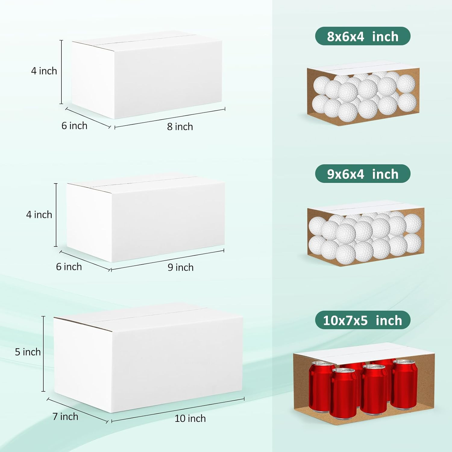 Eupako 30 Pack Small Shipping Boxes Assorted Sizes, 8x6x4 & 9x6x4 & 10x7x5 10 PC