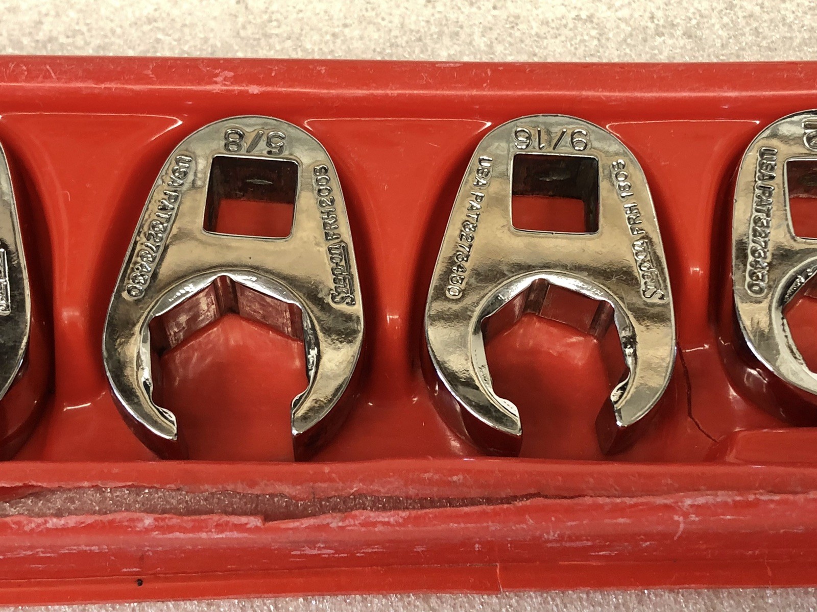 7-pc Snap-on Tools 3/8″ Drive SAE Flare Nut Crowfoot Wrench Set (3/8-3/4″) GUC
