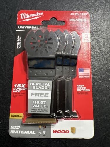 Milwaukee 49-25-1103 Oscillating Multi-Tool Blade Kit – 3-Pieces