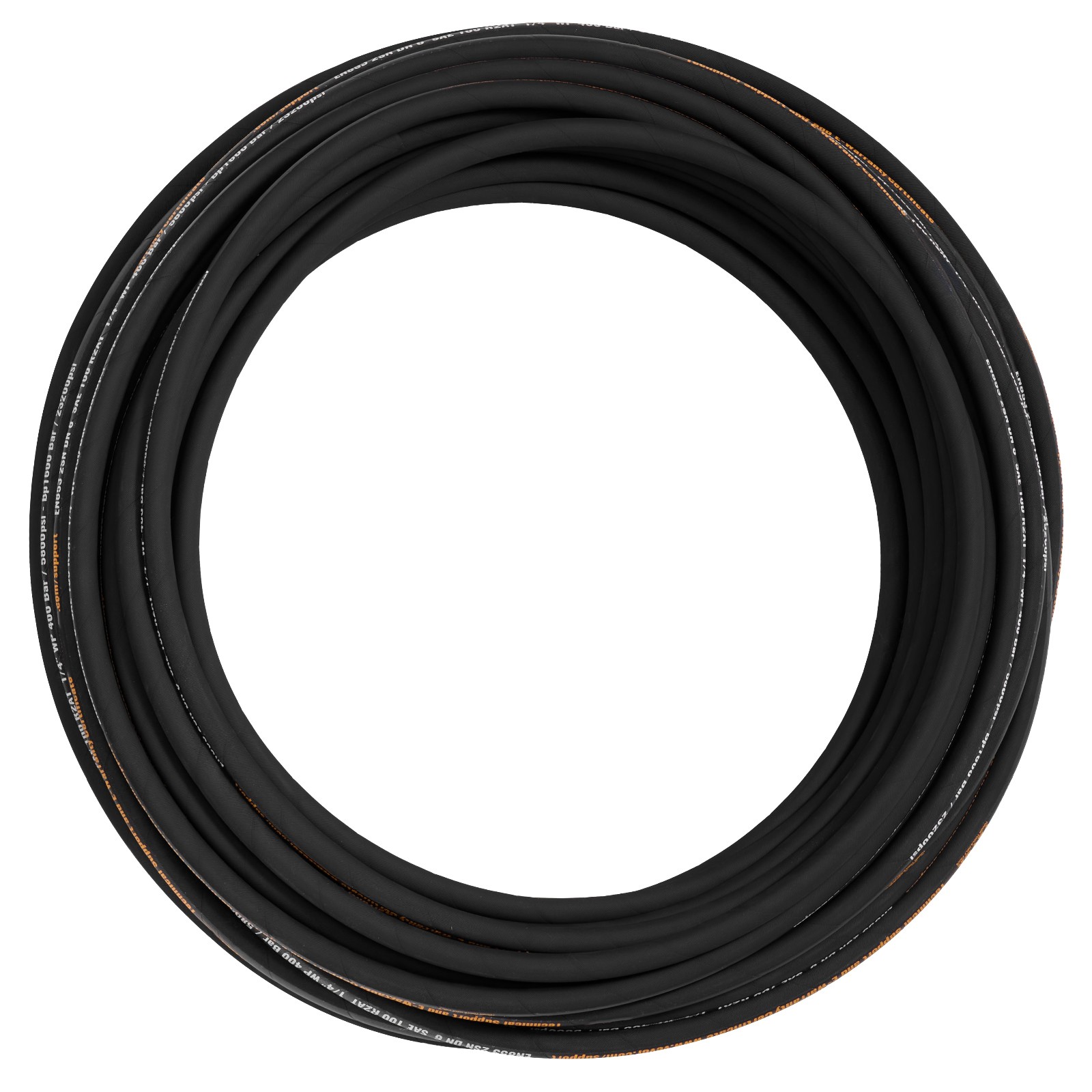 Uimoso Hydraulic Hose 100ft R2 Coiled Hose with 5800 PSI Pressure Capacity