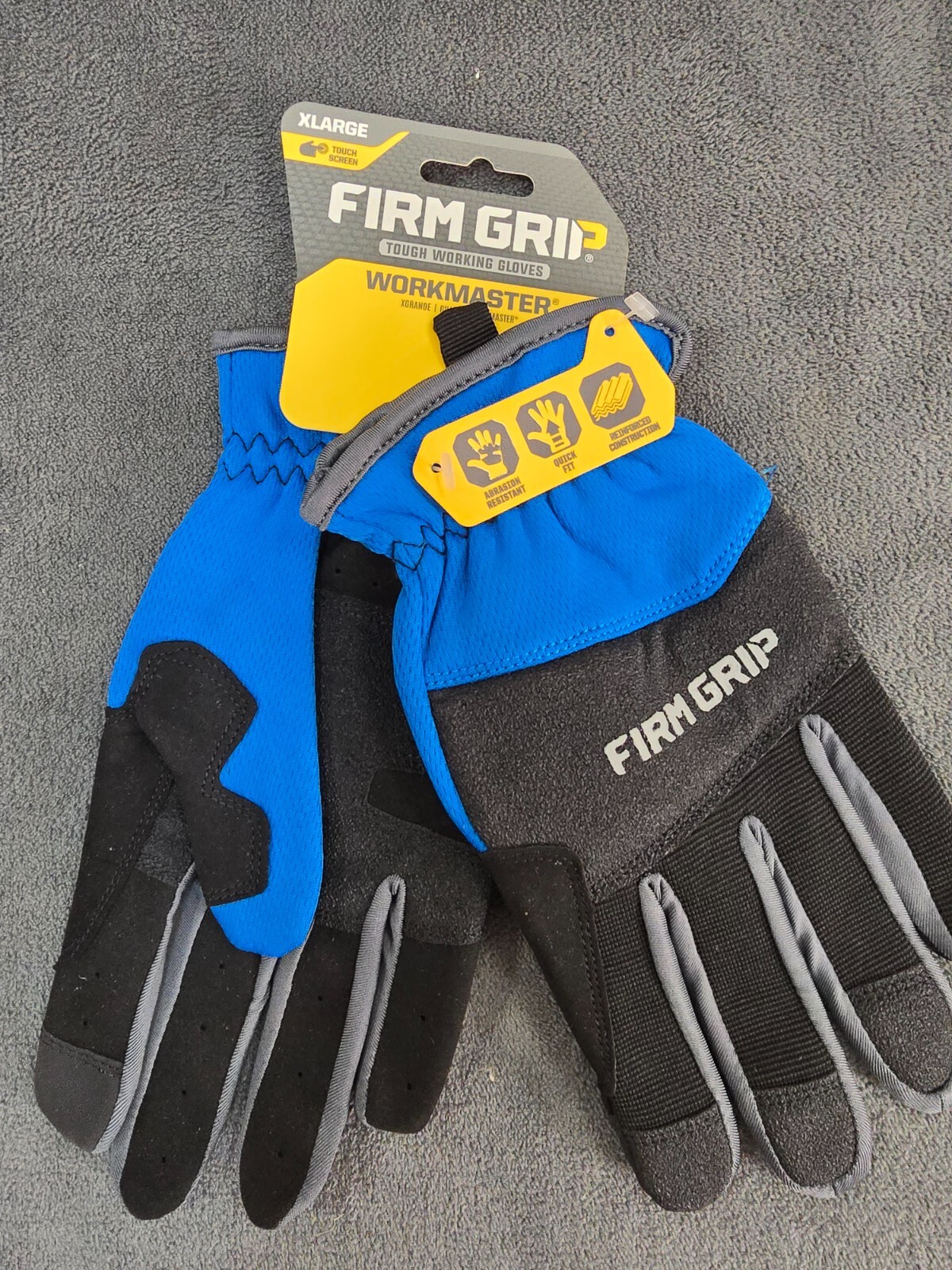 Firm Grip X-Large Workmaster Work Gloves, Touch Screen