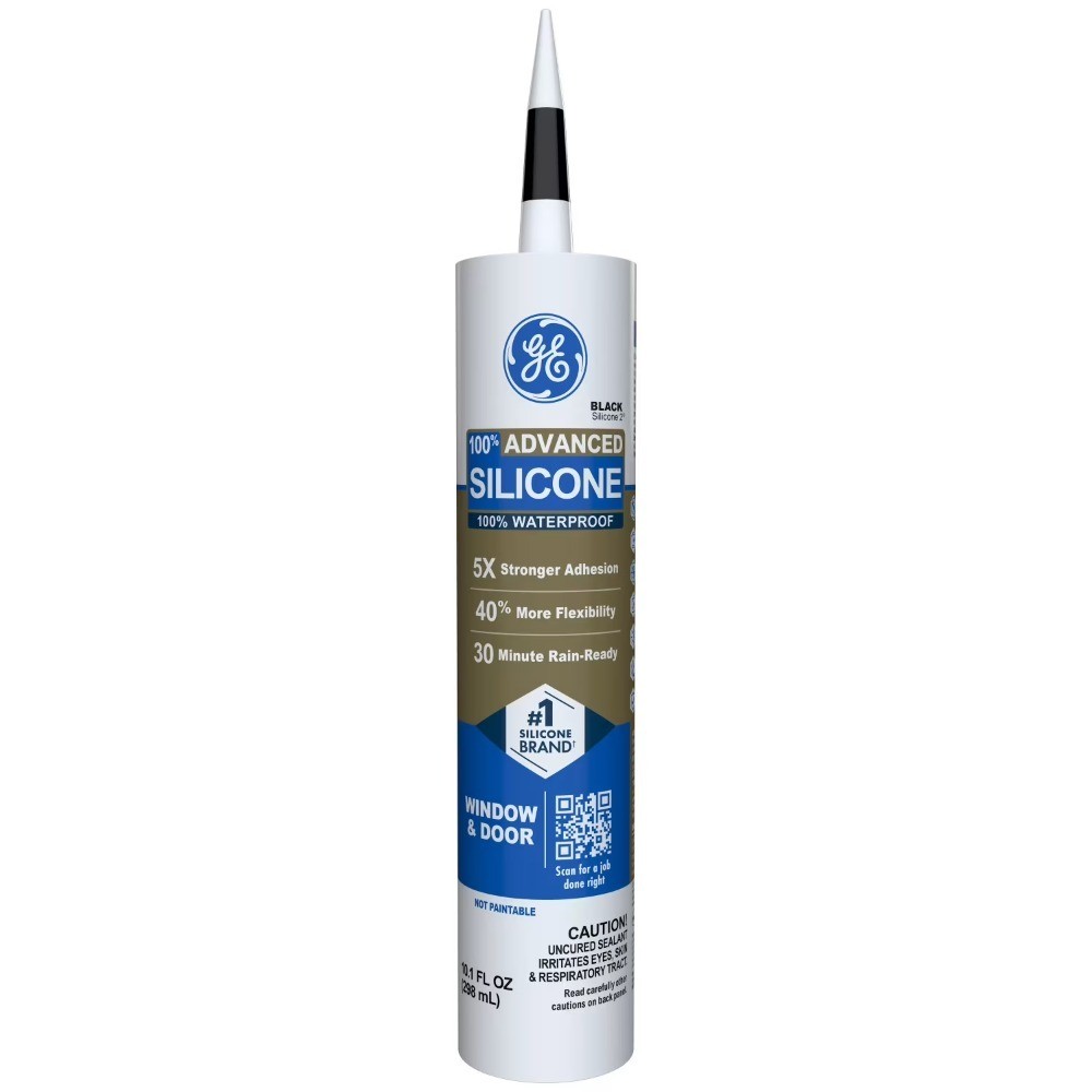 Silicone Sealant for Windows and Doors Black 10.1 fl oz Cartridge