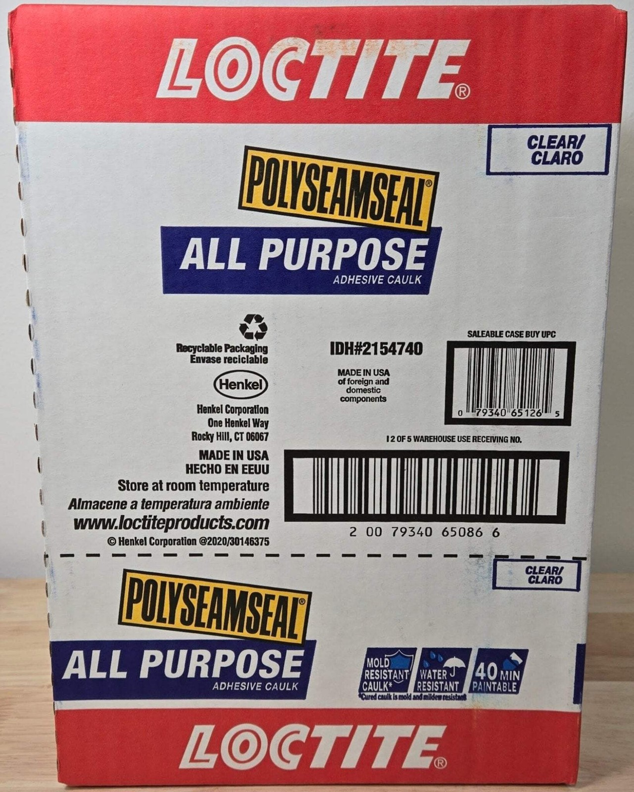 Loctite Polyseamseal Clear All Purpose Latex Caulk Sealant Case of 12x 10 oz 215
