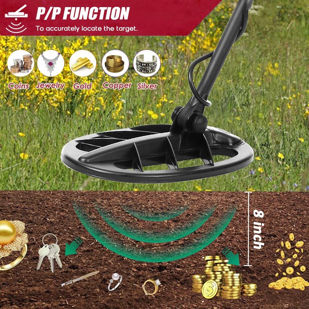Detector de metales, Best Detector de oro impermeable de alta precisión 8 modos