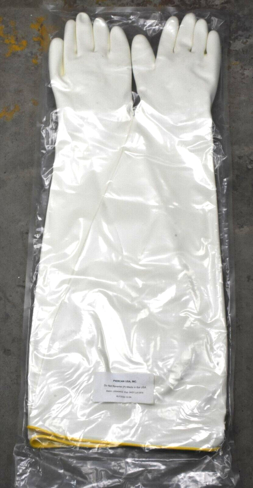 1-Pair – Fisher Scientific Piercan USA 8UY2032-10.5A White Cleanroom CSM Gloves