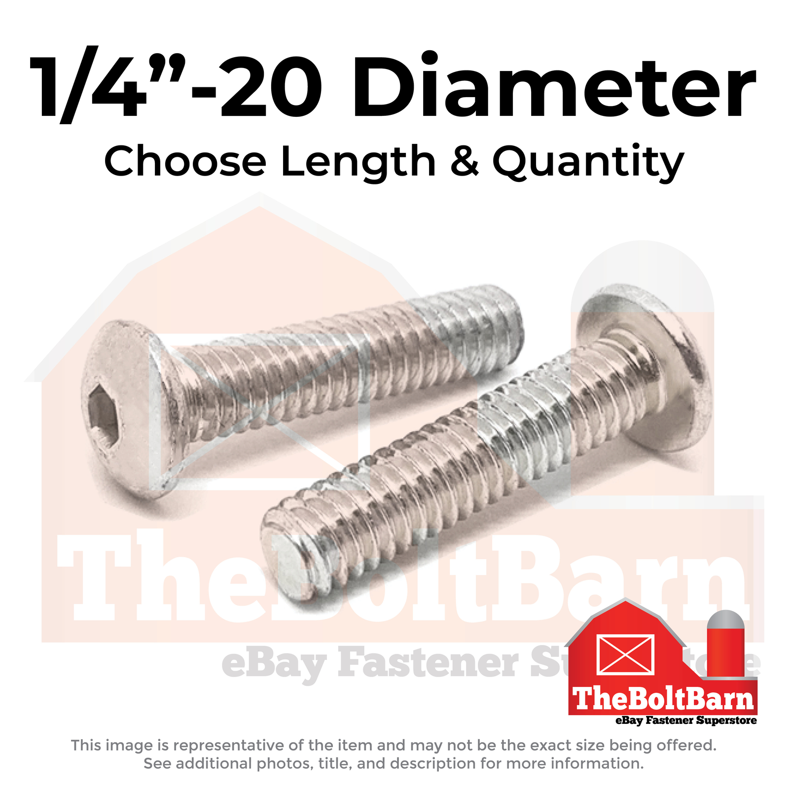 1/4″-20 Stainless Steel Button Socket Head Cap Screws (Choose Length & Qty)