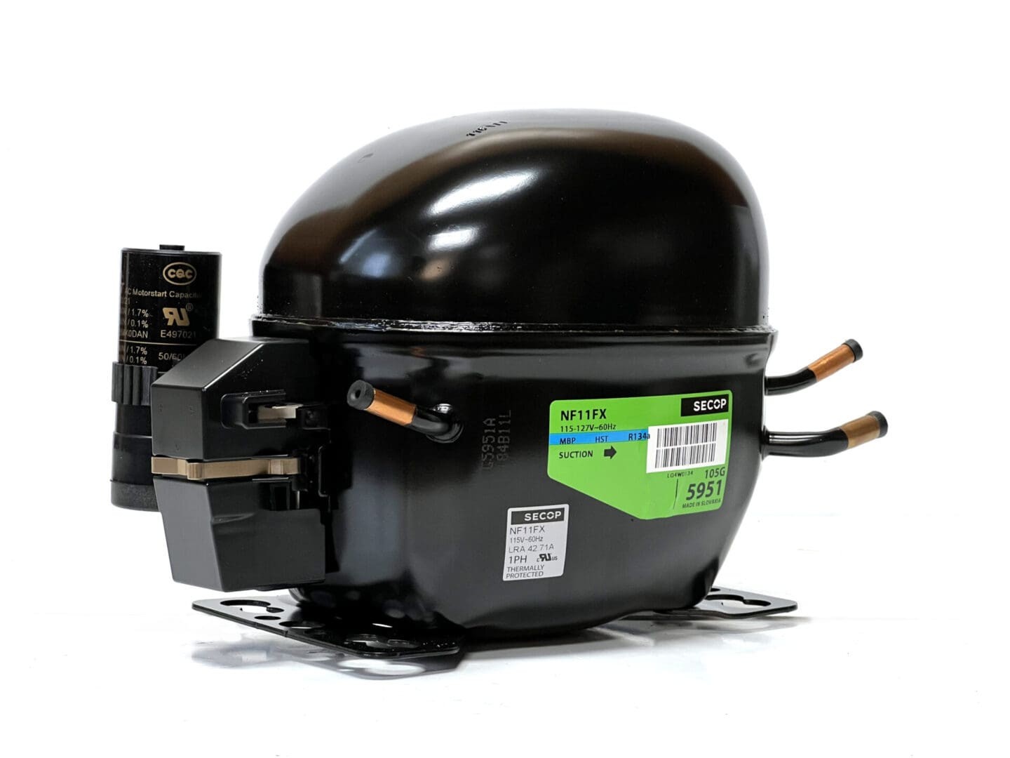 NF11FX – Secop/Danfoss 1/3 HP Refrigeration Compressor – R-134A – 115V