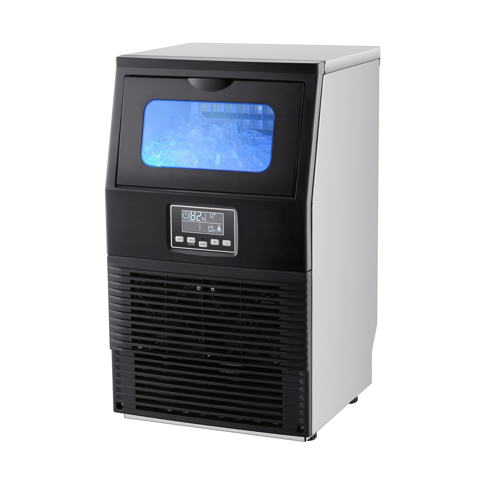 Uimoso Commercial Ice Maker 80lbs/24h with 12Lbs Storage for Bar and Restaurant