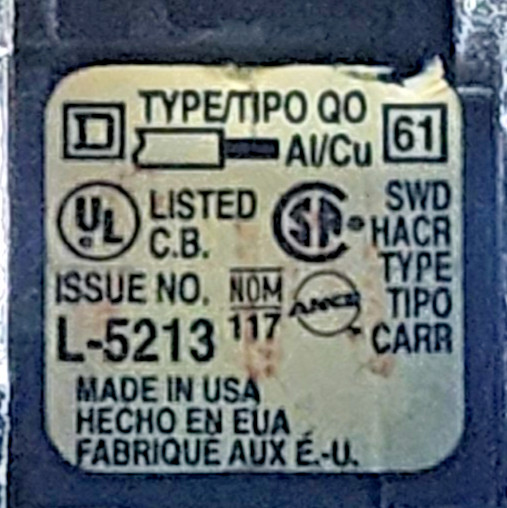 🤠 5) SQUARE D 20 AMP CIRCUIT BREAKERS 120/240 VAC 1 POLE QO120 LOT OF 5