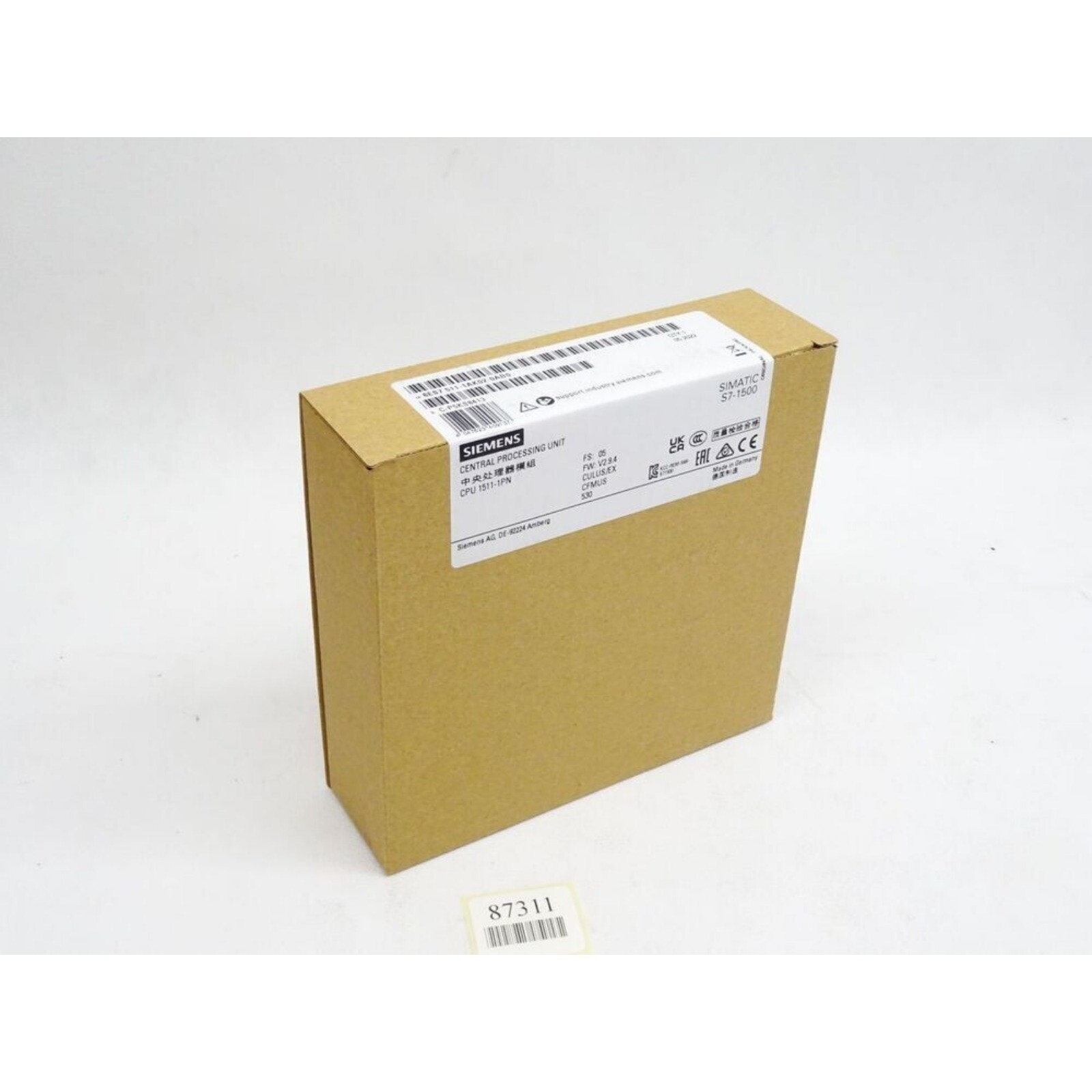 New Siemens 6ES7 511-1AK02-0AB0 6ES7511-1AK02-0AB0 SIMATIC S7-1500 CPU 1511-1 PN