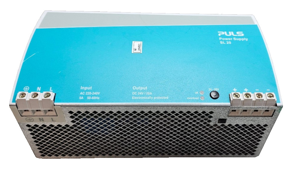 NOS PULS SL20.100 Power Supply, In:AC 200-240V, 5A, Out:DC 24-28, 20A, 480-600W