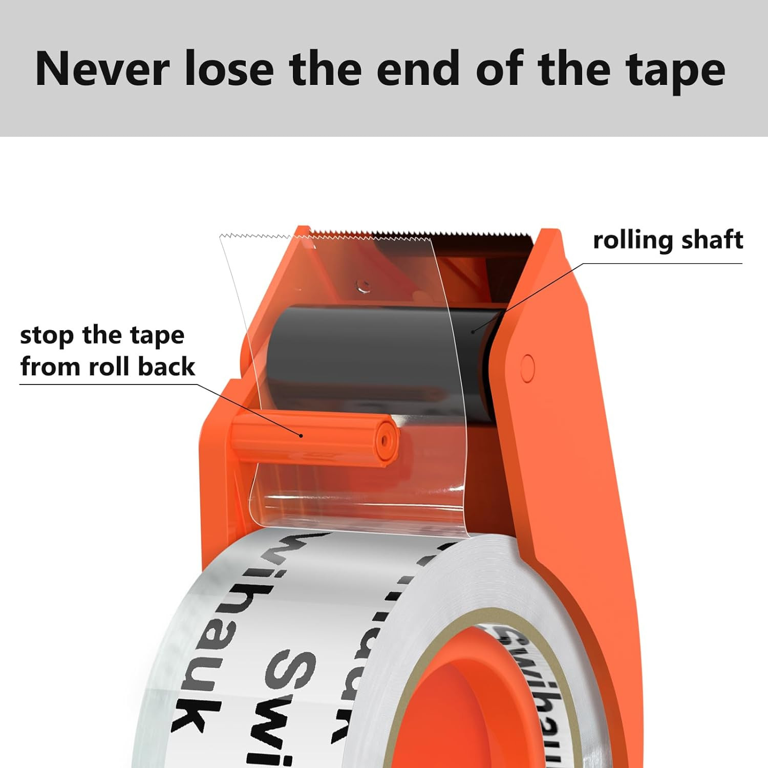 1.88 in X 66.6 Yds Heavy Duty Packing Tape with Dispenser, Strong & Durable Ship