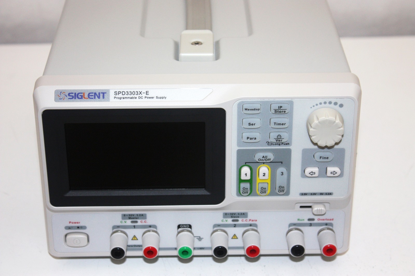 Siglent SPD3303X-E Programmable DC Power Supply, LCD, 2x: 0-32V, 1x: 2.5,3.3,5V