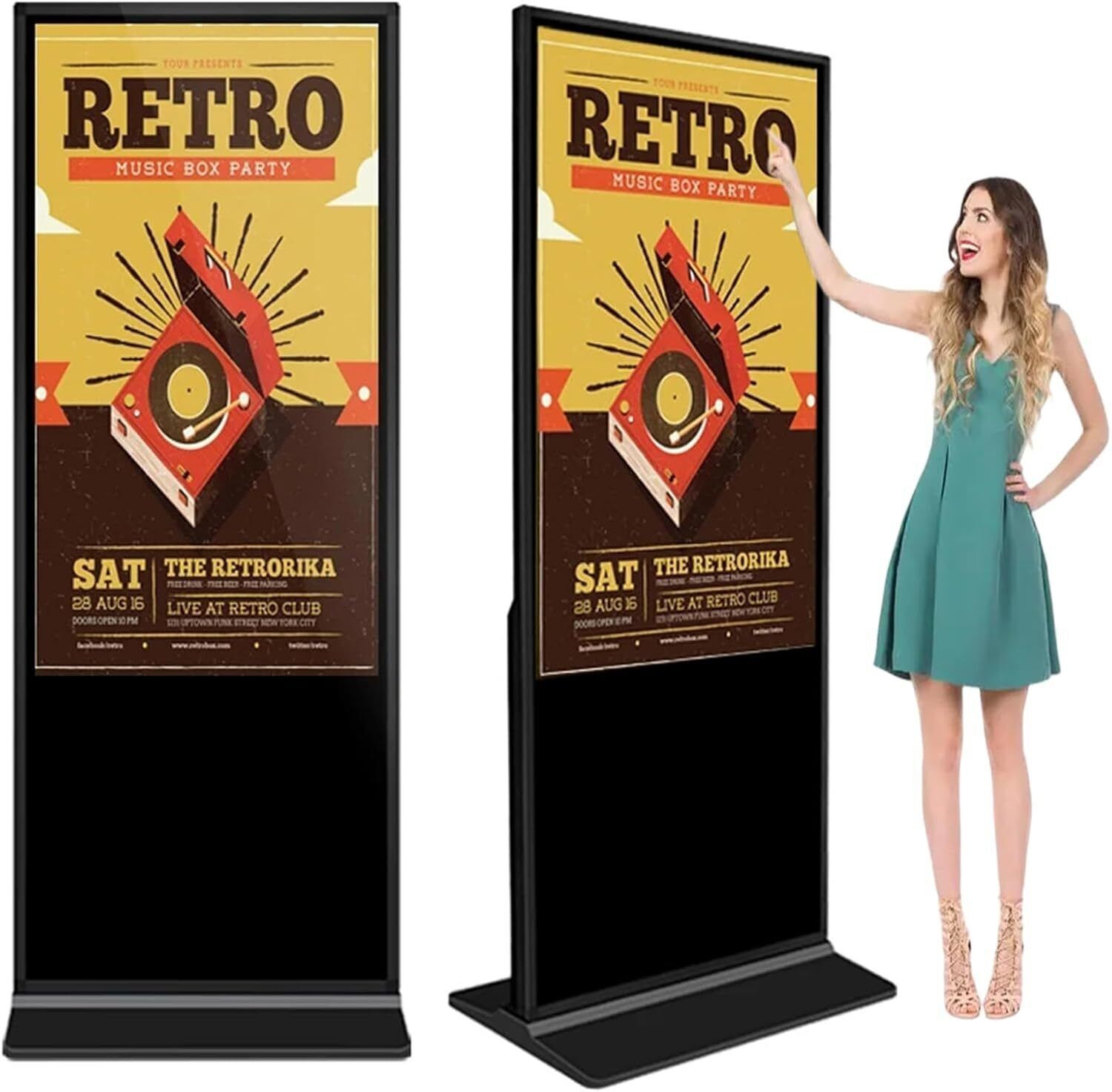 Commercial LCD Screen Digital Signage Display Non-Touchscreen Advertizing iosks
