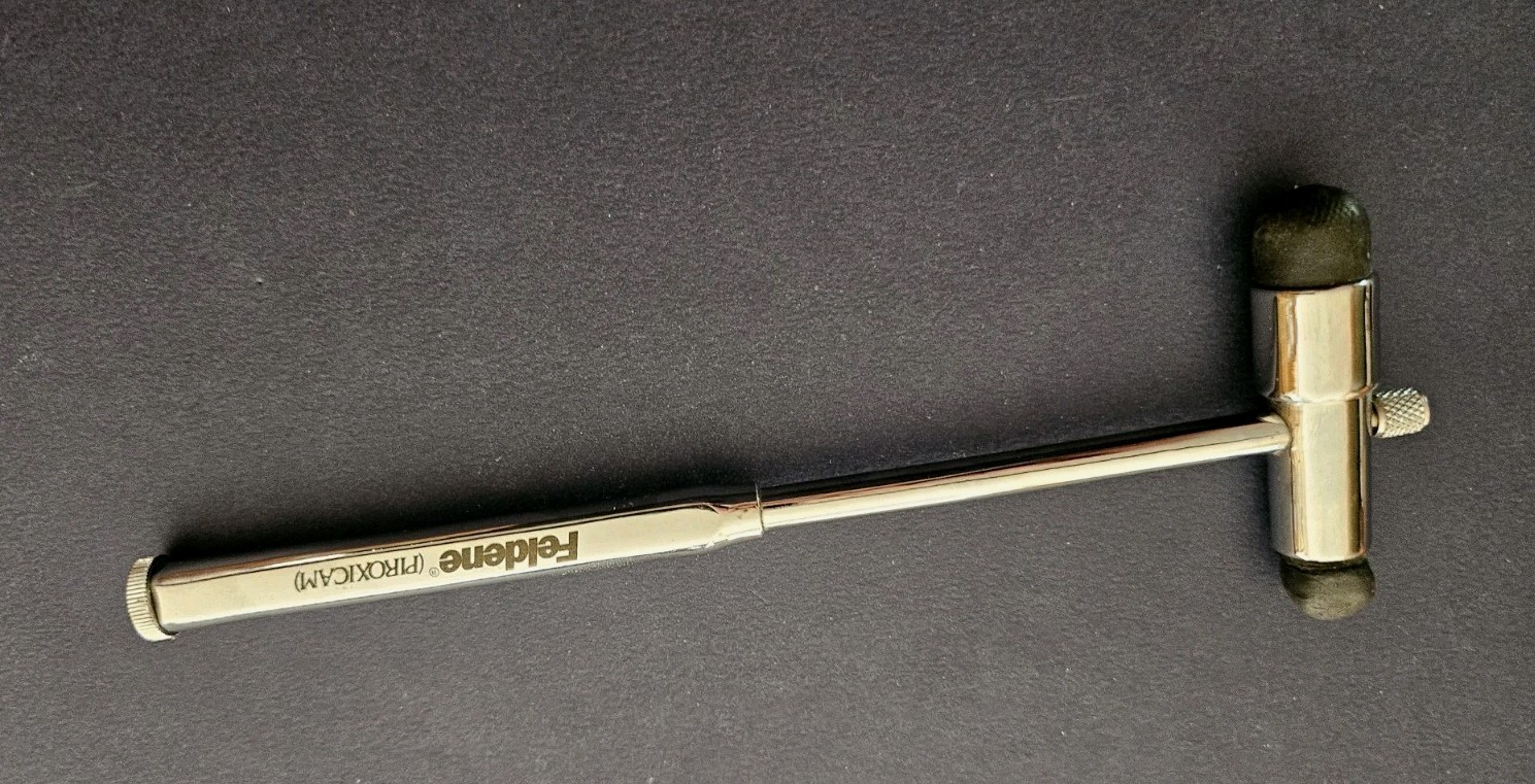 Buck Reflex Hammer w Dual Rubber Bumpers FELDENE Arthritis Medicine Advertising