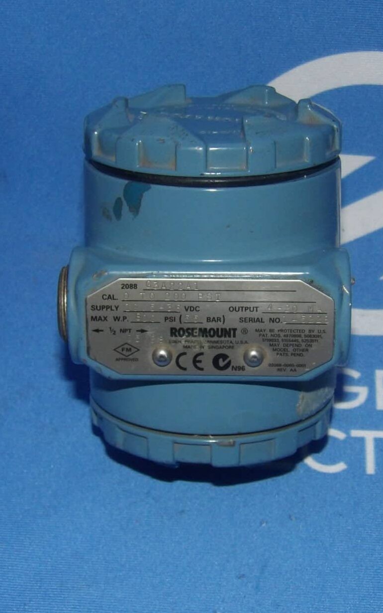Rosemount 2088 G3A22A1 Pressure Transmitter 800 psi, 55 BAR 2 year Warranty