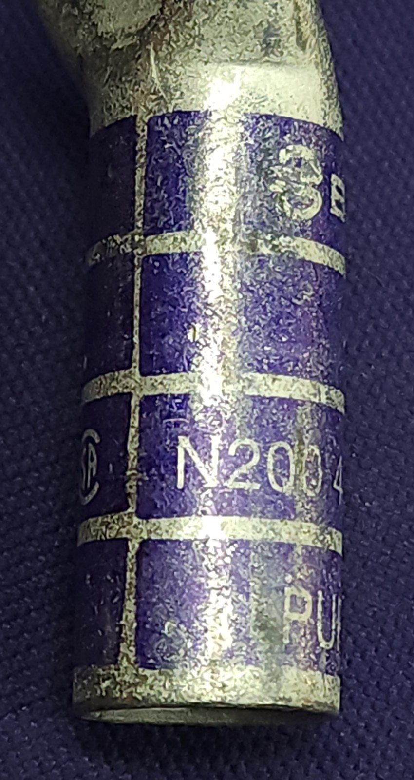 Lot of 2 Used Burndy YA28-L4 Compression Lugs 4/0 AWG N200 Purple Die 15