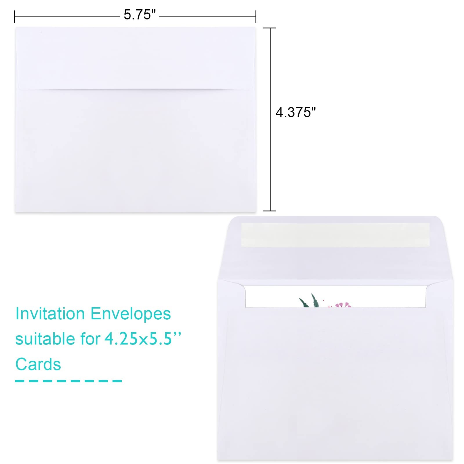 70 Packs Invitation Envelopes, A2 Envelopes White, (4.375×5.75in), White