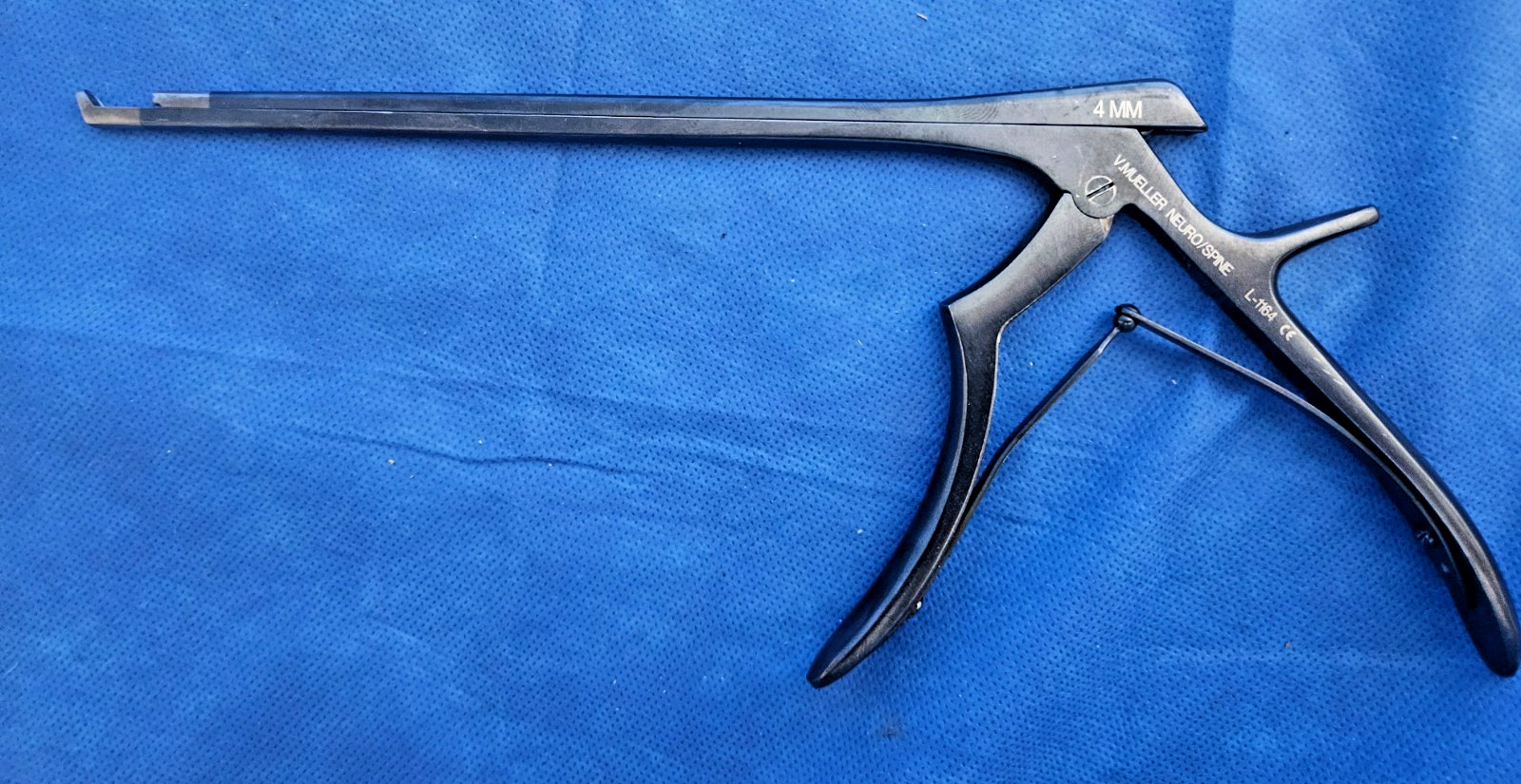 V.Mueller 4mm Kerrison Rongeur, L-1184, 40 degree Up With Bone Ejector