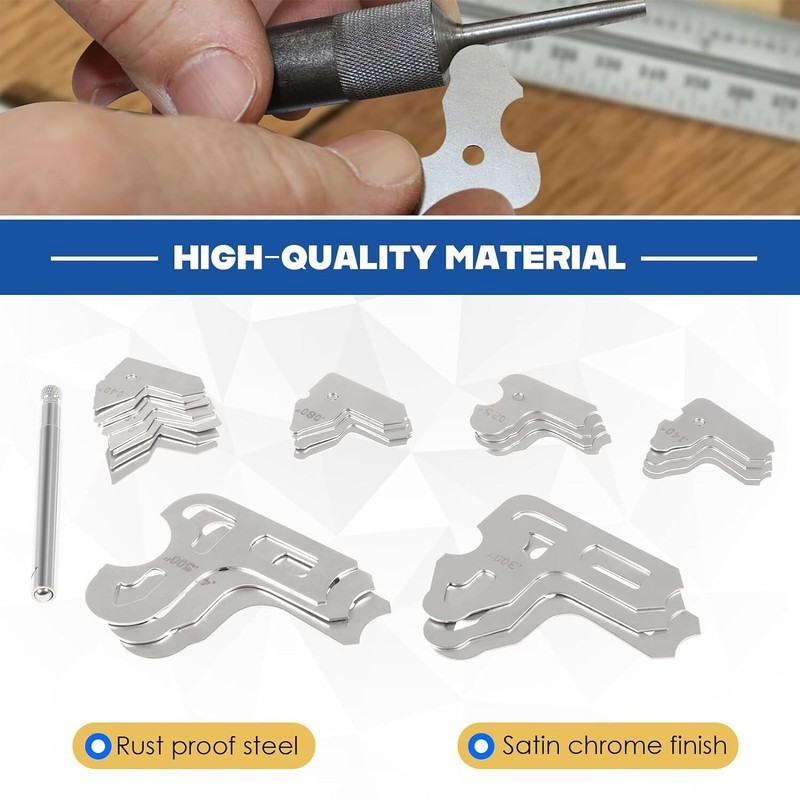 26Pc Radius Gauge Set 0.010-0.500in 3602-5025 CNC Metalworking Automotive Tool