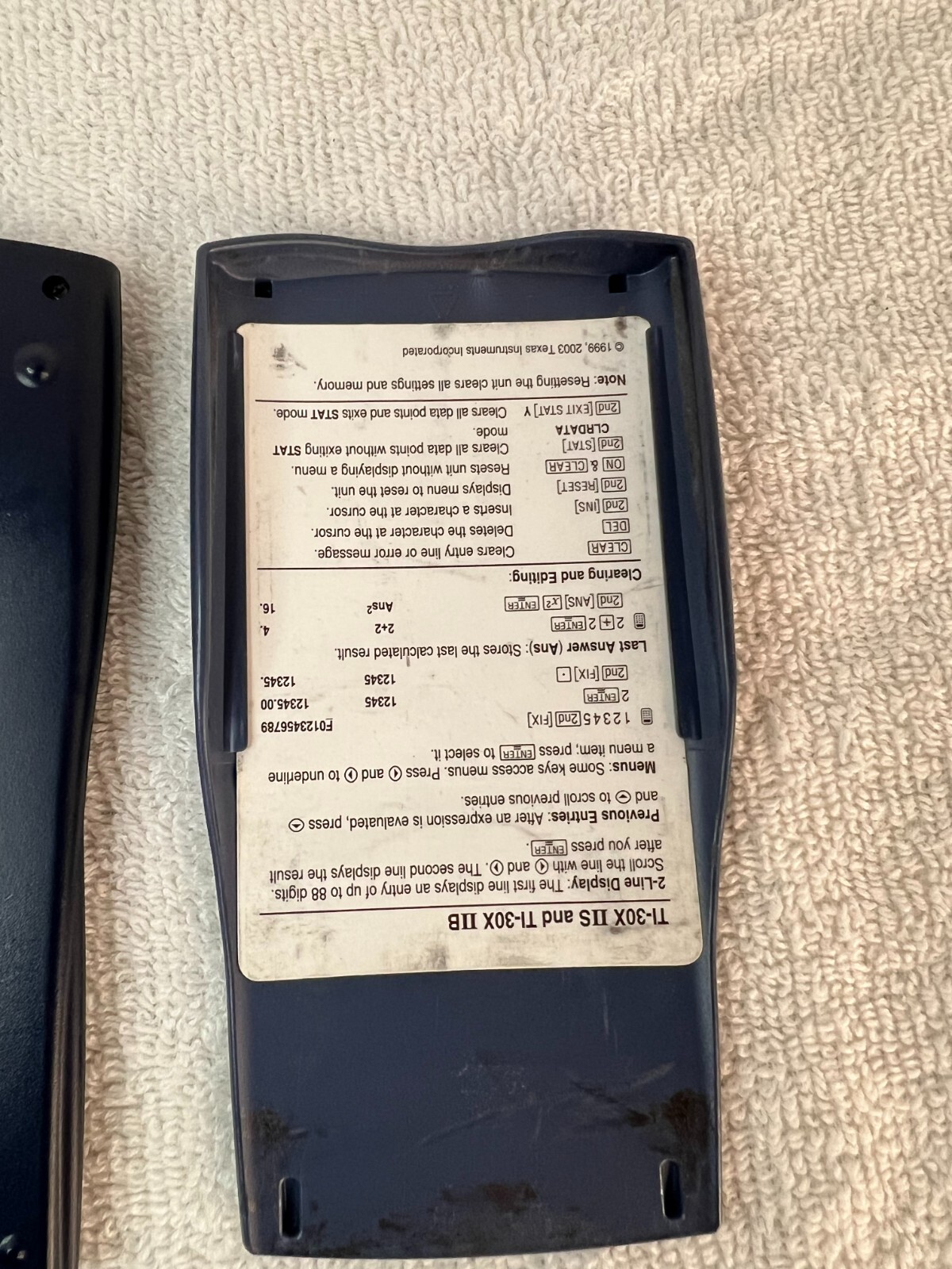 Texas Instruments TI-30X IIS Scientific Calculator Solar Blue TESTED WORKS