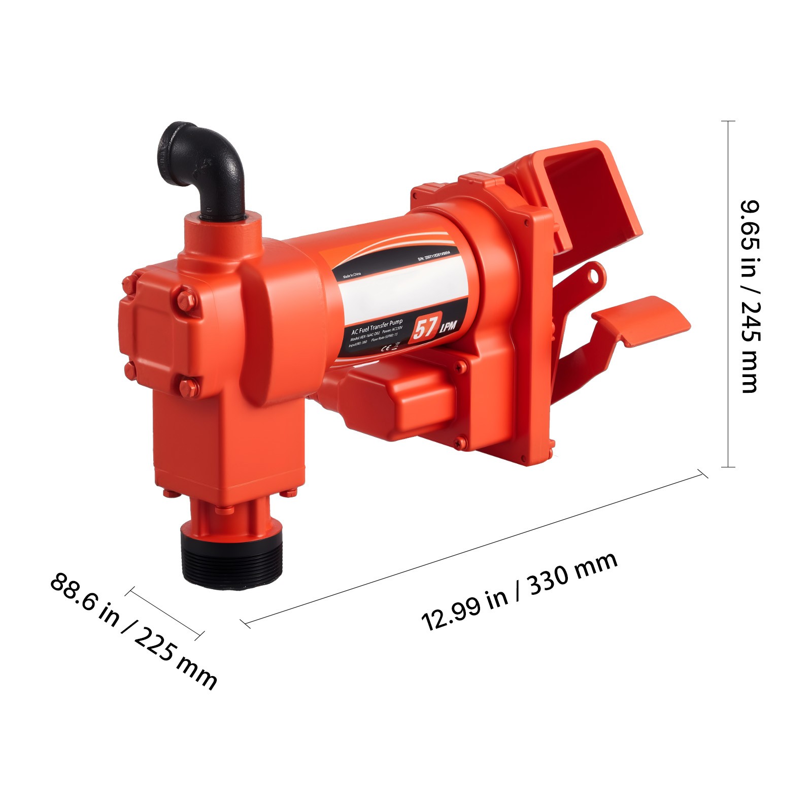 Uimoso Electric Fuel Transfer Pump 110V for Diesel, Oil, and Kerosene, 15 GPM