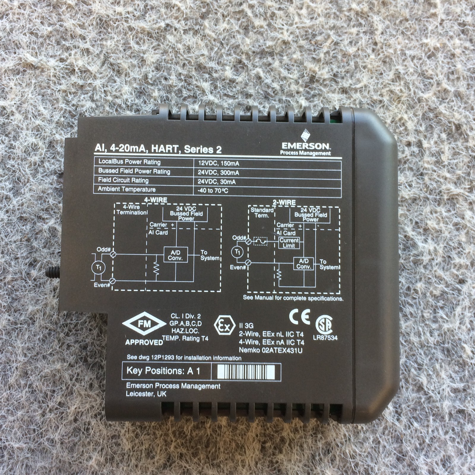 EMERSON DELTAV KJ3222X1-BA1 AI CARD 8 CHANNELS 4-20 MA HART SERIES 2 KJ3222X1BA1