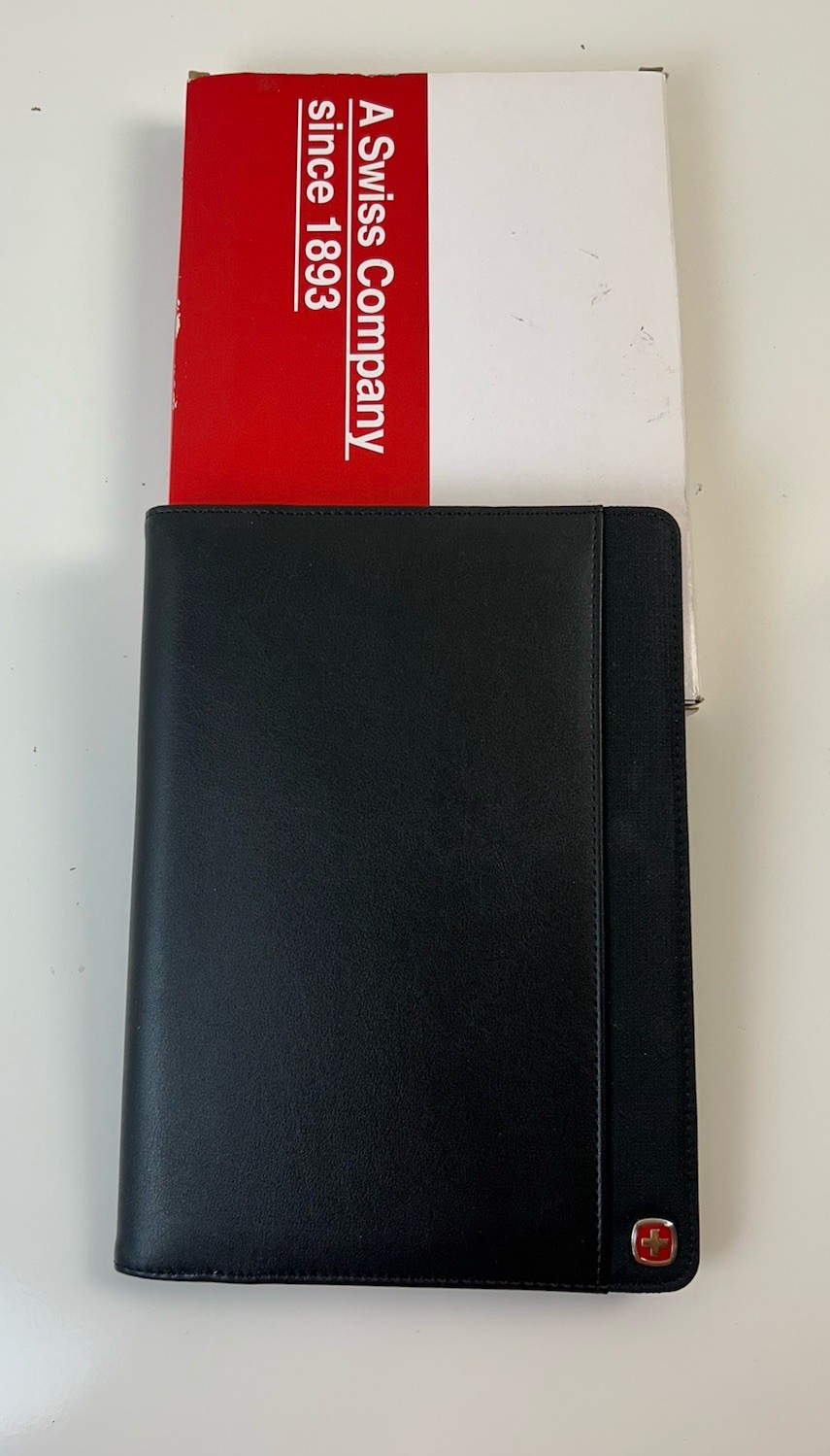 Wenger Black Portfolio Organizer Padfolio Business Document Case Notebook New