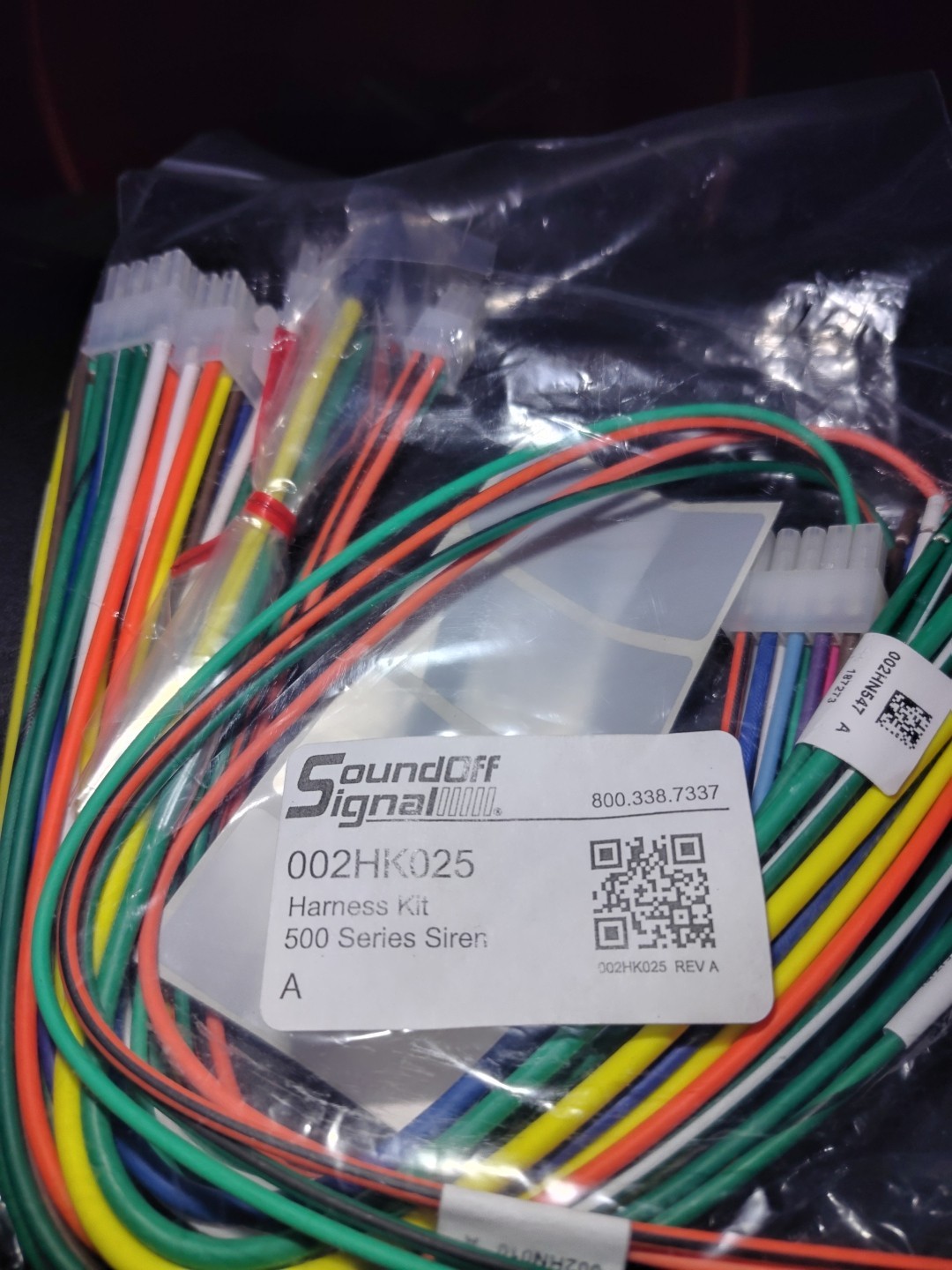 SoundOff Signal Blueprint 500series Wiring Harness 002HK025 New In Package