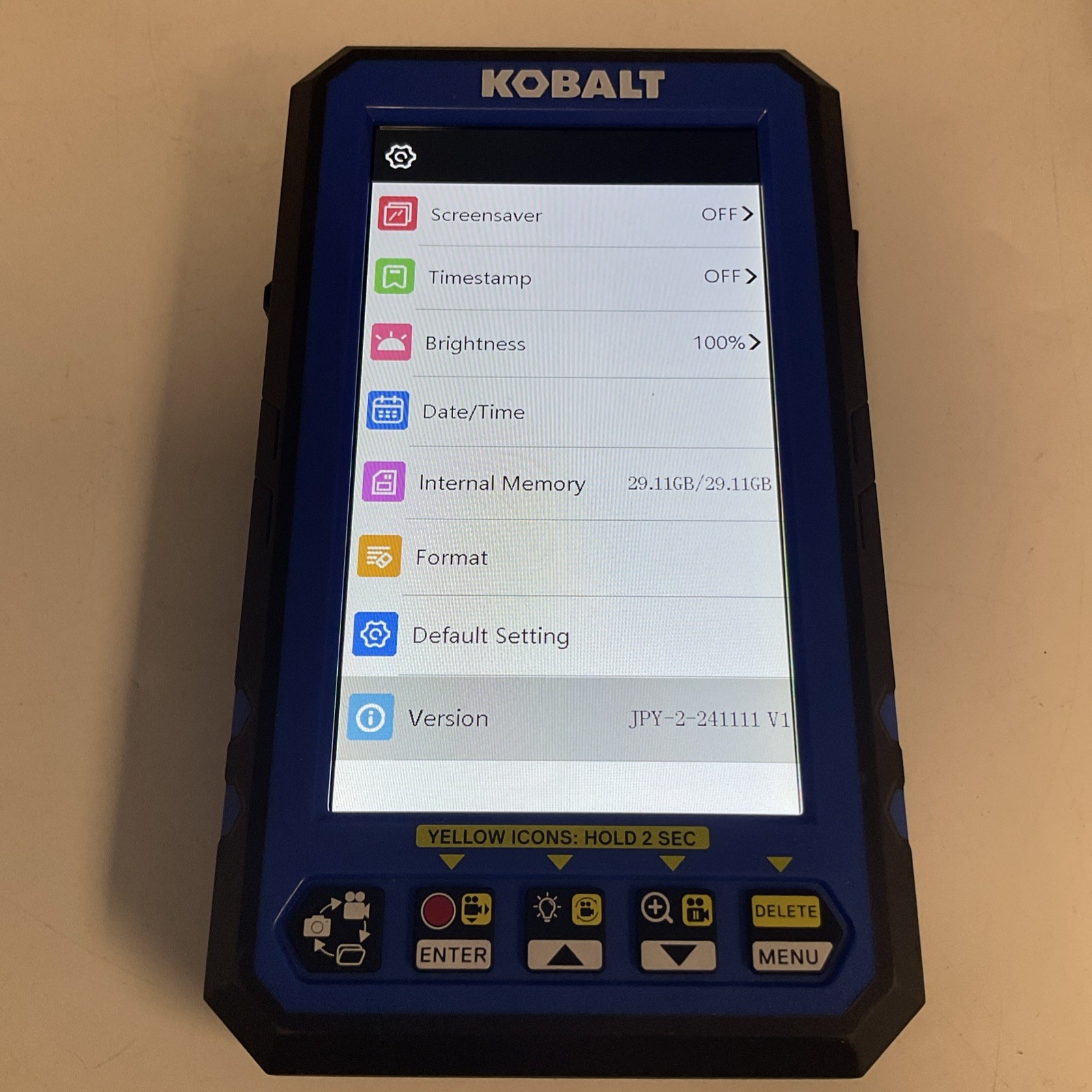 Kobalt 54870 5″ Rechargeable Compact Inspection Camera Borescope With Case – NEW