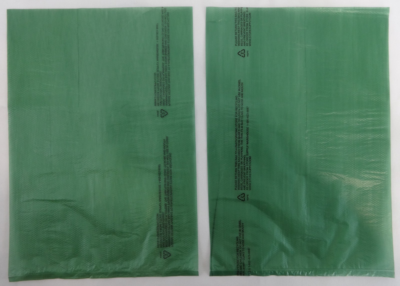 Qty. 100 Green High-Density Bags 8.5″ x 11″ Plastic Merchandise Shopping Bag