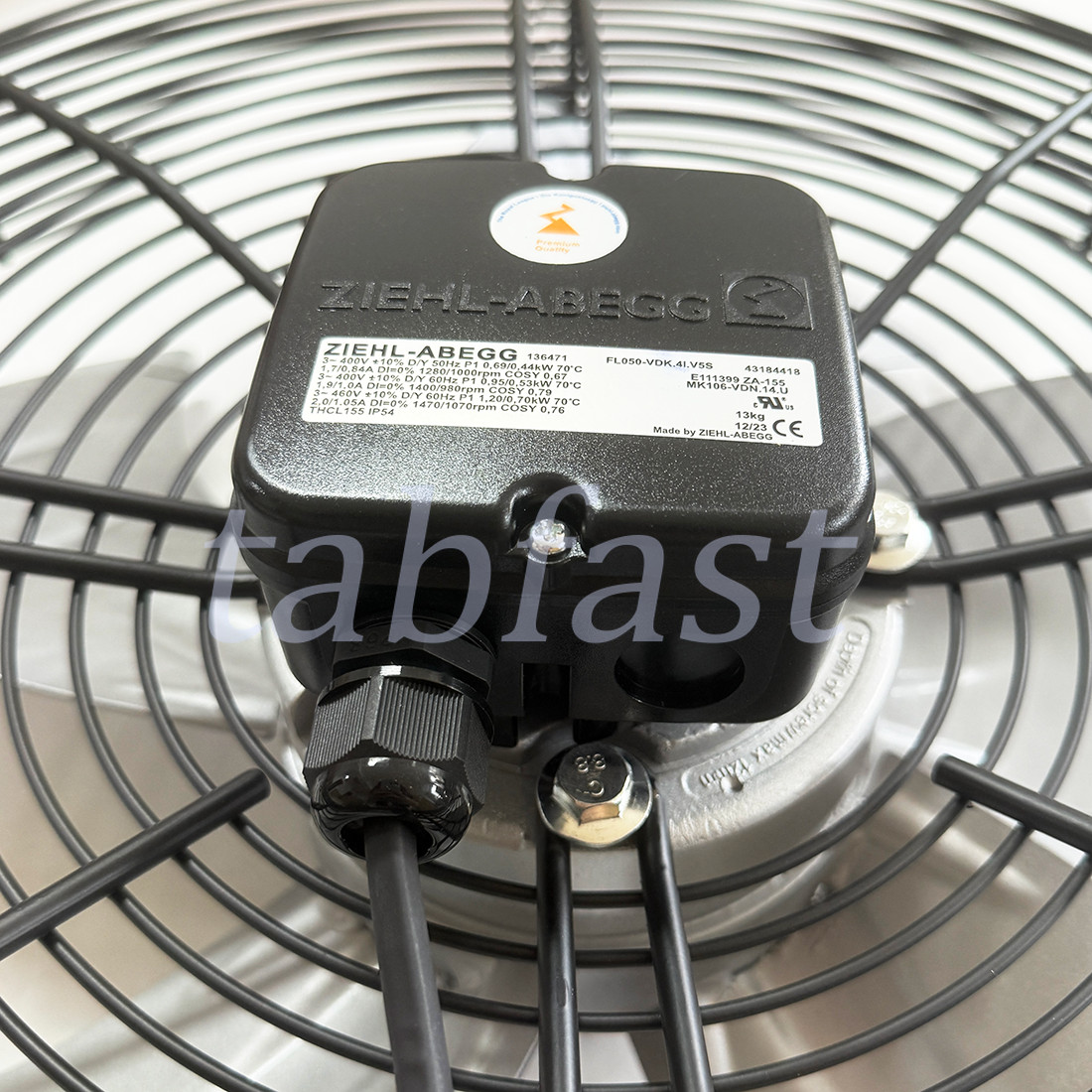 Brand New ZIEHL-ABEGG FL050-VDK.4I.V5S Cooling Fan 400/460V 50~60Hz IP54