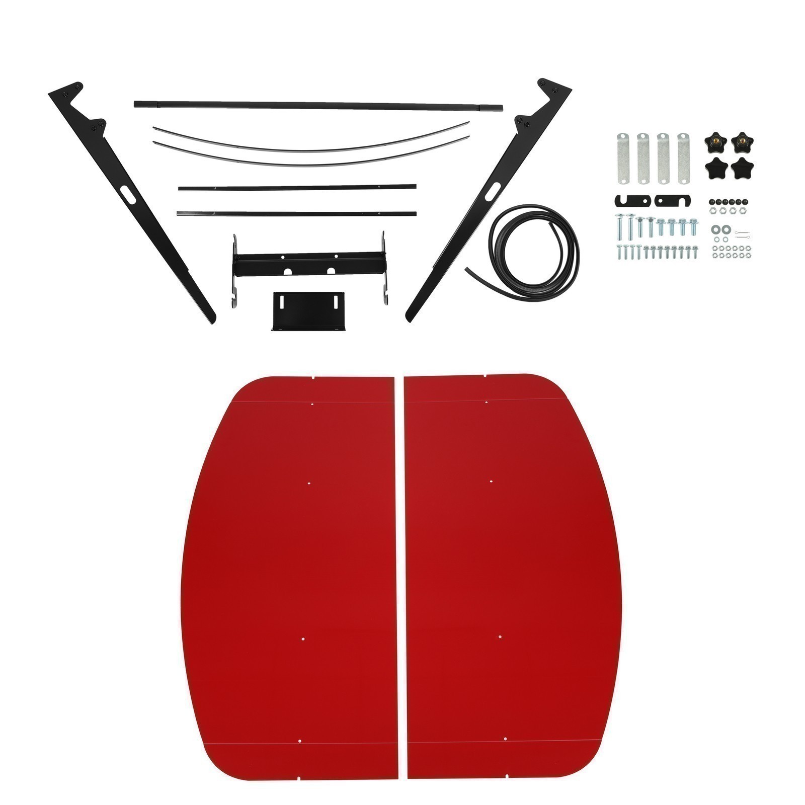 Sun Shield Tuff Top Tractor Canopy For ROPS 48″ X 52″-Red For 2″ x 2″ or 2″ x3″