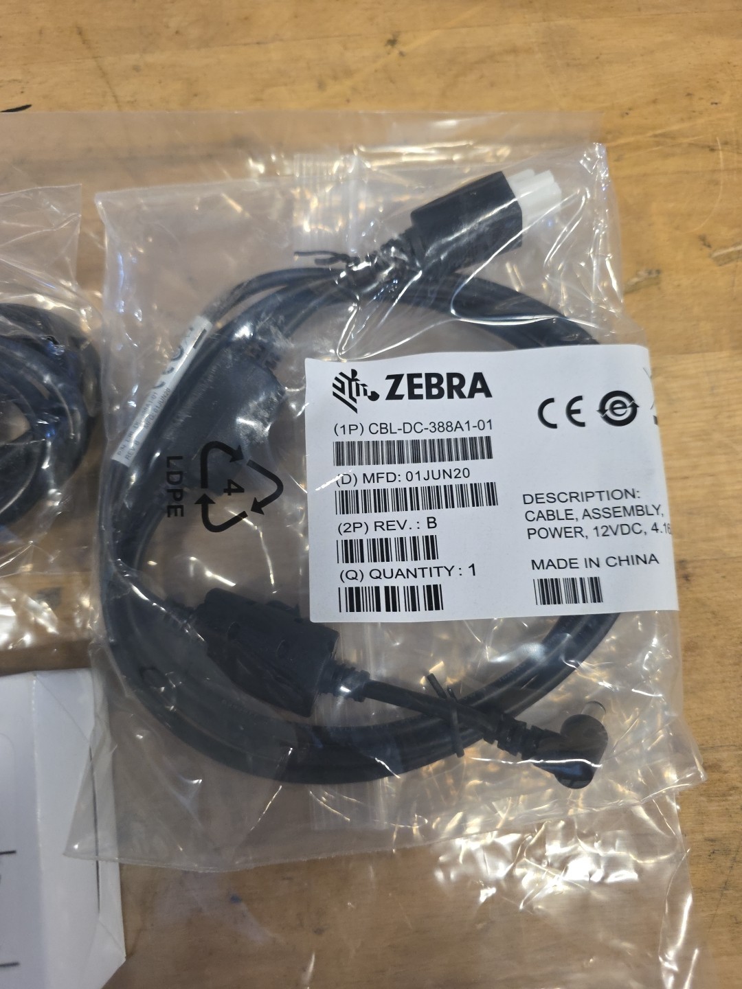 ZEBRA POWER ADAPTER PWR-BGA12V50W0WW W/CBL-DC-388A1-01 CABLE POWER SUPPLY OEM