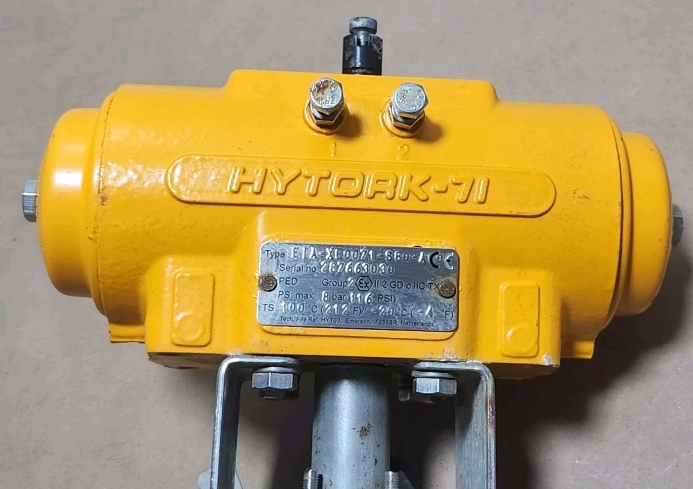*PREOWNED* Hytork-71 EIA-XL0071-S80-A00 Actuator & 3/4″ Ball Valve + Warranty!