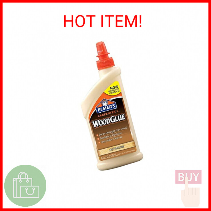 Elmer’s E7010 Carpenter’s Wood Glue, Interior, 8 Ounces , Tan