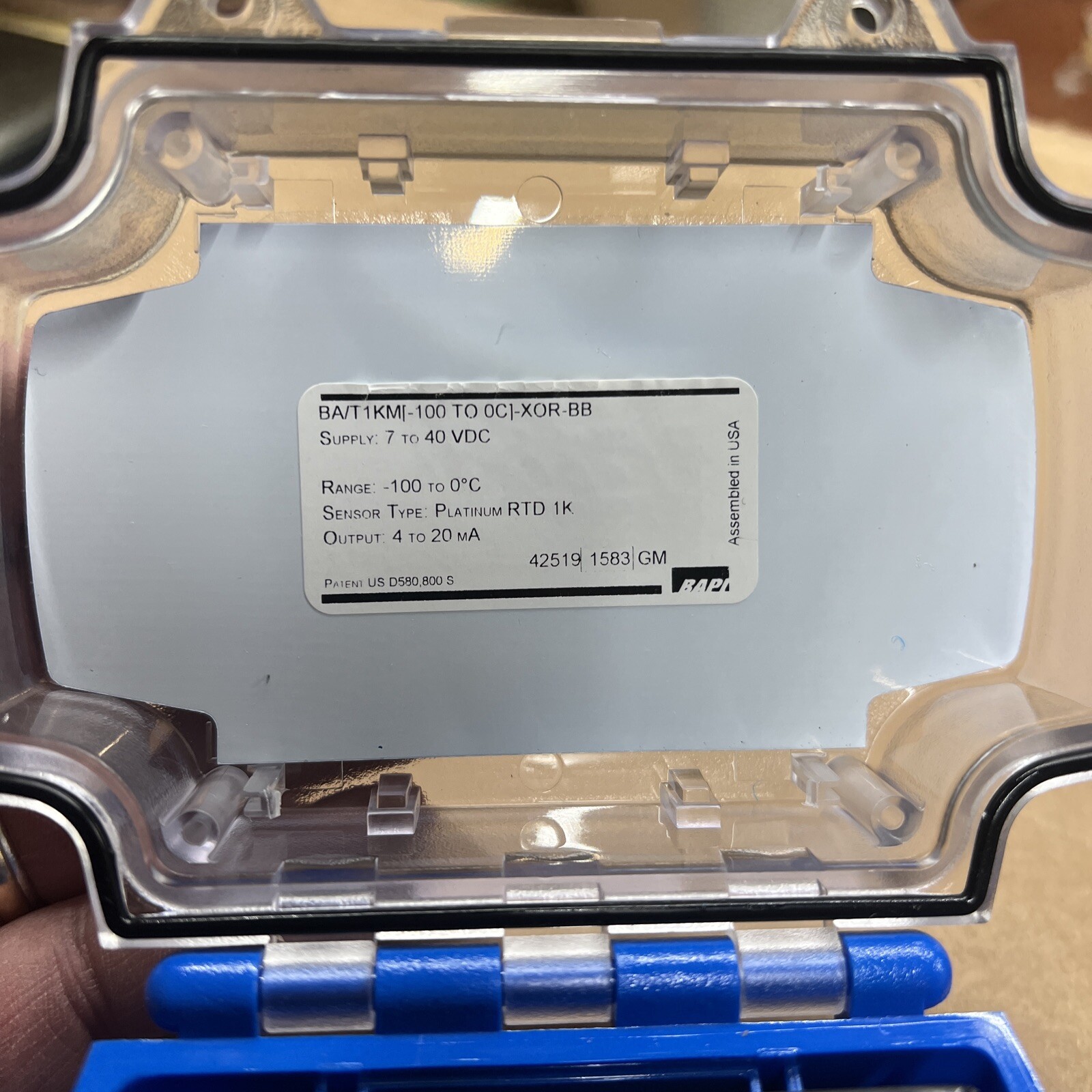 BAPI BA/T1KM Temperature Sensor Transmitter (-100 To 0C) XOR-BB 7-40 VDC