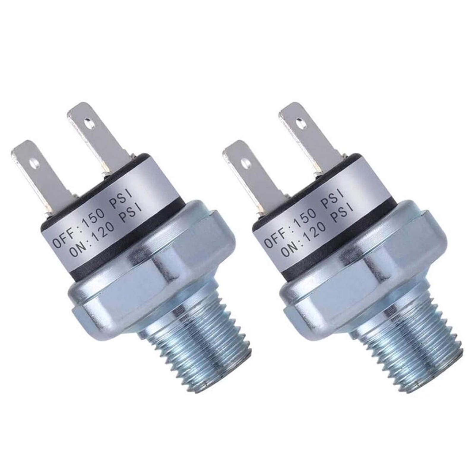 2Pcs Pressure Switch 120-150 PSI For Air Train Horn 1/4″-18 NPT Maintenance Part