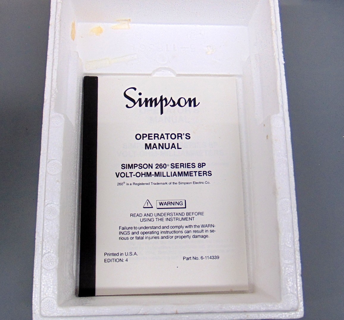 Simpson 260-8P Series 8 VOM NEW in BOX + Leads & Manual-Tested & Cal Checked