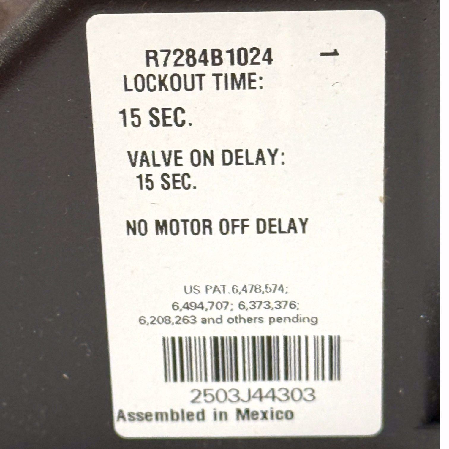 RESIDEO R7284B1024 (INTERRUPTED ELECTRONIC OIL PRIMARY LINE VOLTAGE SAFETY RA)