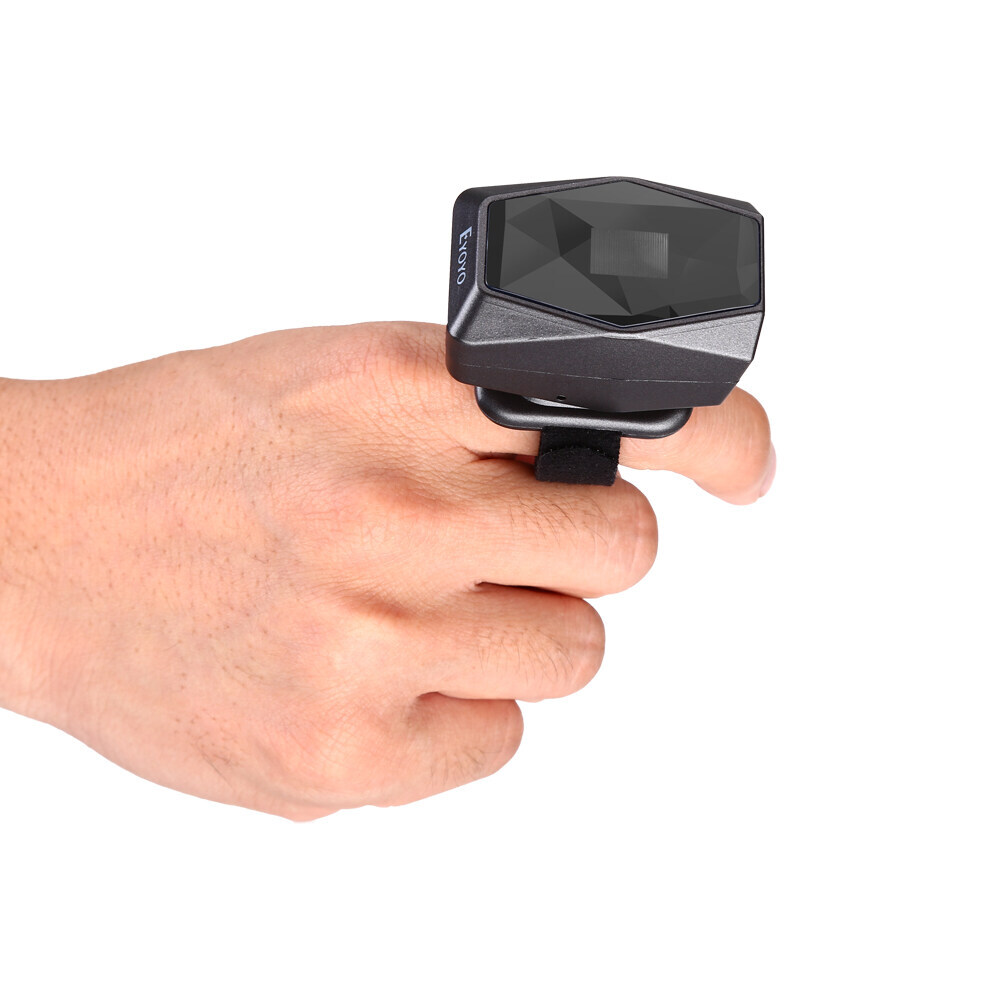 Eyoyo 2D QR Code Ring Barcode Scanner Wireless Reader for POS PC Mac OS Used