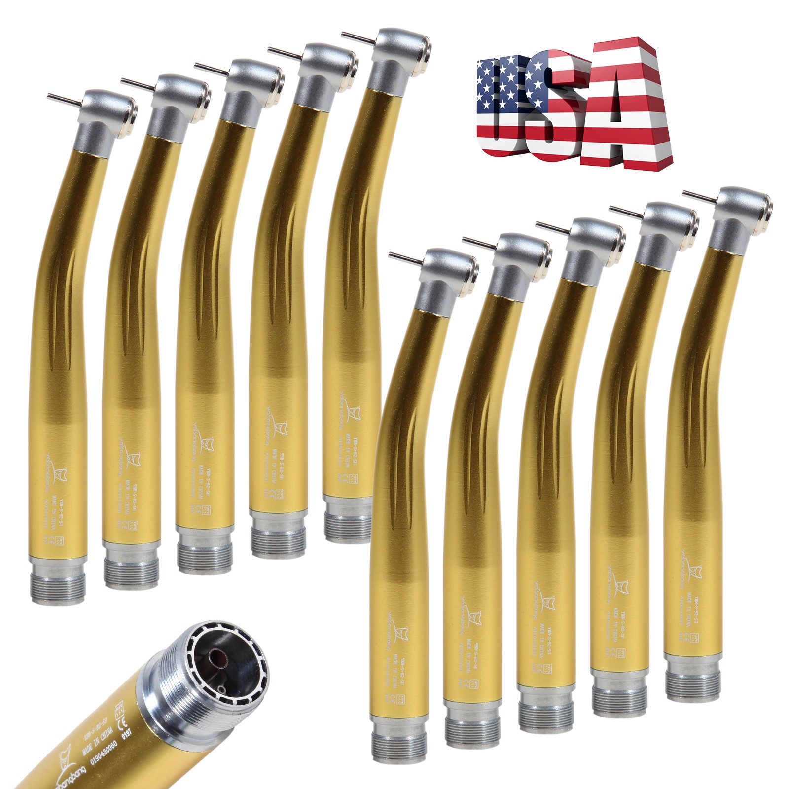 10 NSK Style Dental High Speed Handpiece PANA-MAX Fast Turbine 2 Holes Borden