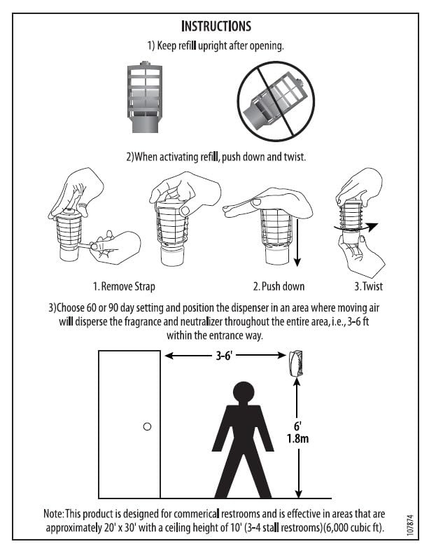 Rubbermaid Commercial Products TCell Air Freshener Refill, Blue Splash, FG402112
