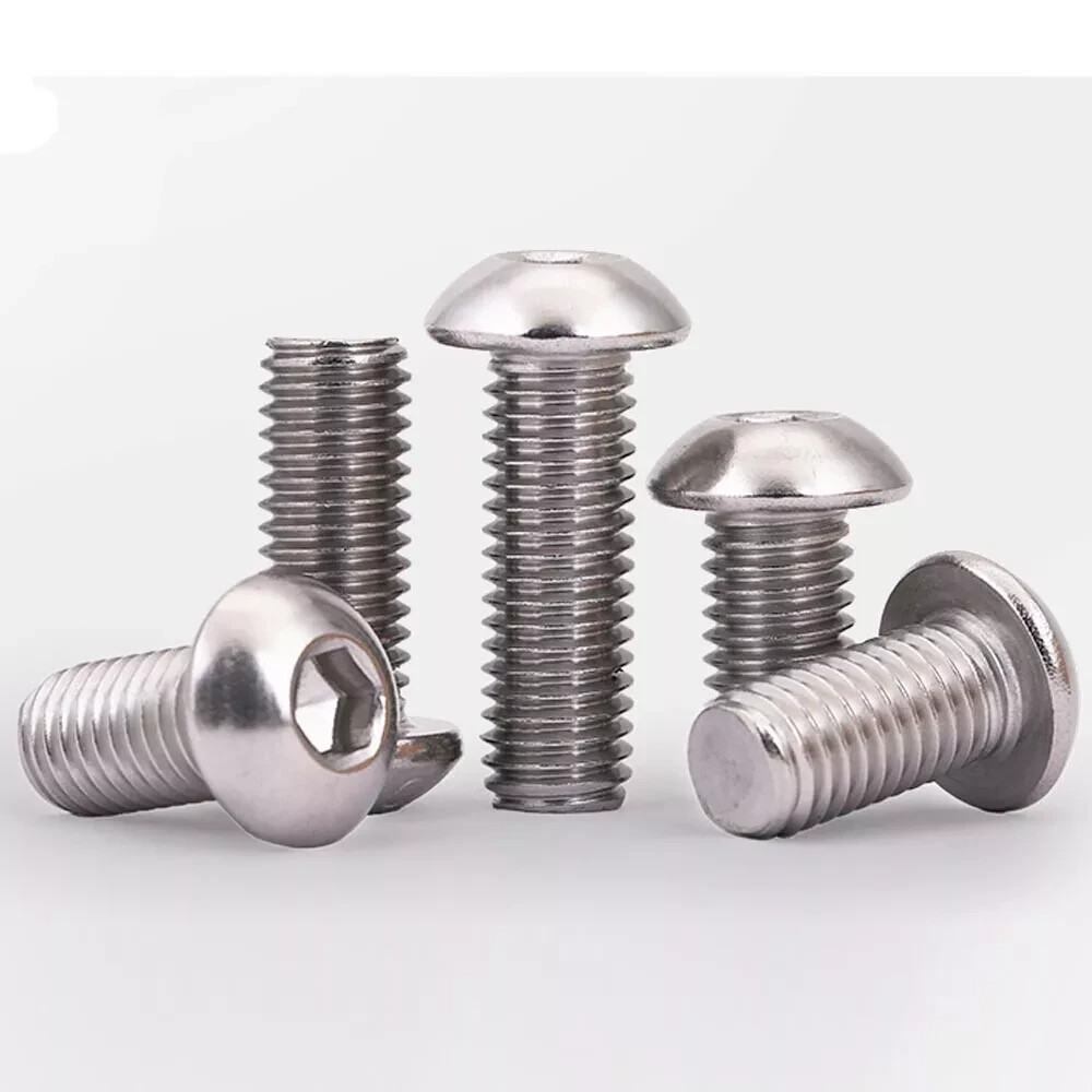 M6X10,12,13,15,40,45mm Button Head Socket Cap Screw Allen Hex Drive Stainless